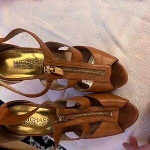 Michael Kors Women's Tan Leather Sandals